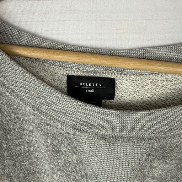 Anthropologie Deletta Chiffon Drop Waist Sweatshirt Dress‎ Size S Grey Green - Picture 4 of 6